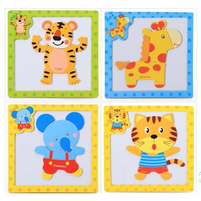 Combo 10 tranh xếp hình nam châm - Đồ chơi giáo dục thông minh cho bé