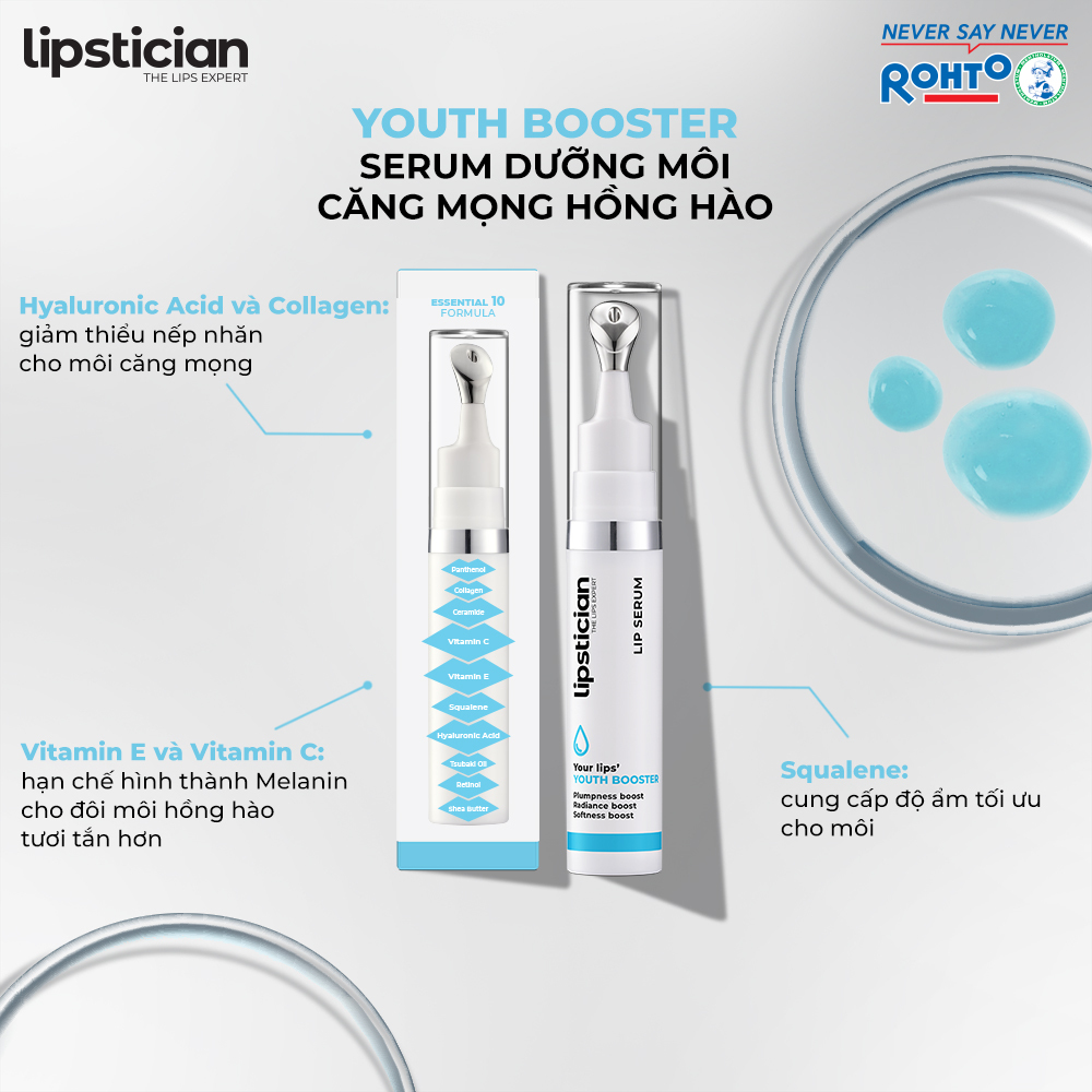 Serum Dưỡng Môi Căng Mọng Hồng Hào Lipstician Lip Serum Youth Booster