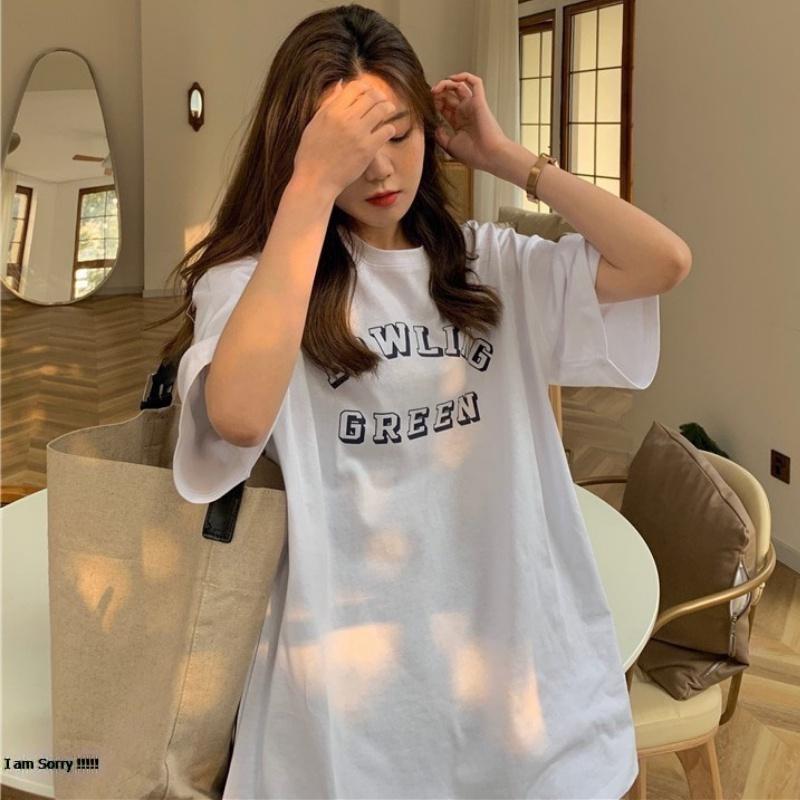 Áo thun form rộng unisex nam nữ tay lỡ sweater phông streetwear cotton oversize giá rẻ in style ulzzang freesize GREEN