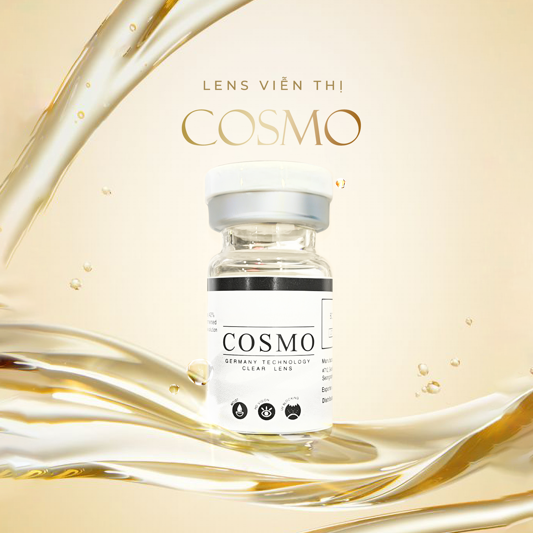 Kính áp tròng viễn thị trong suốt COSMO | Angel Eyes Contact Lens | Độ viễn +0.50 đến +6.00 (Có hỗ trợ viến lệch)