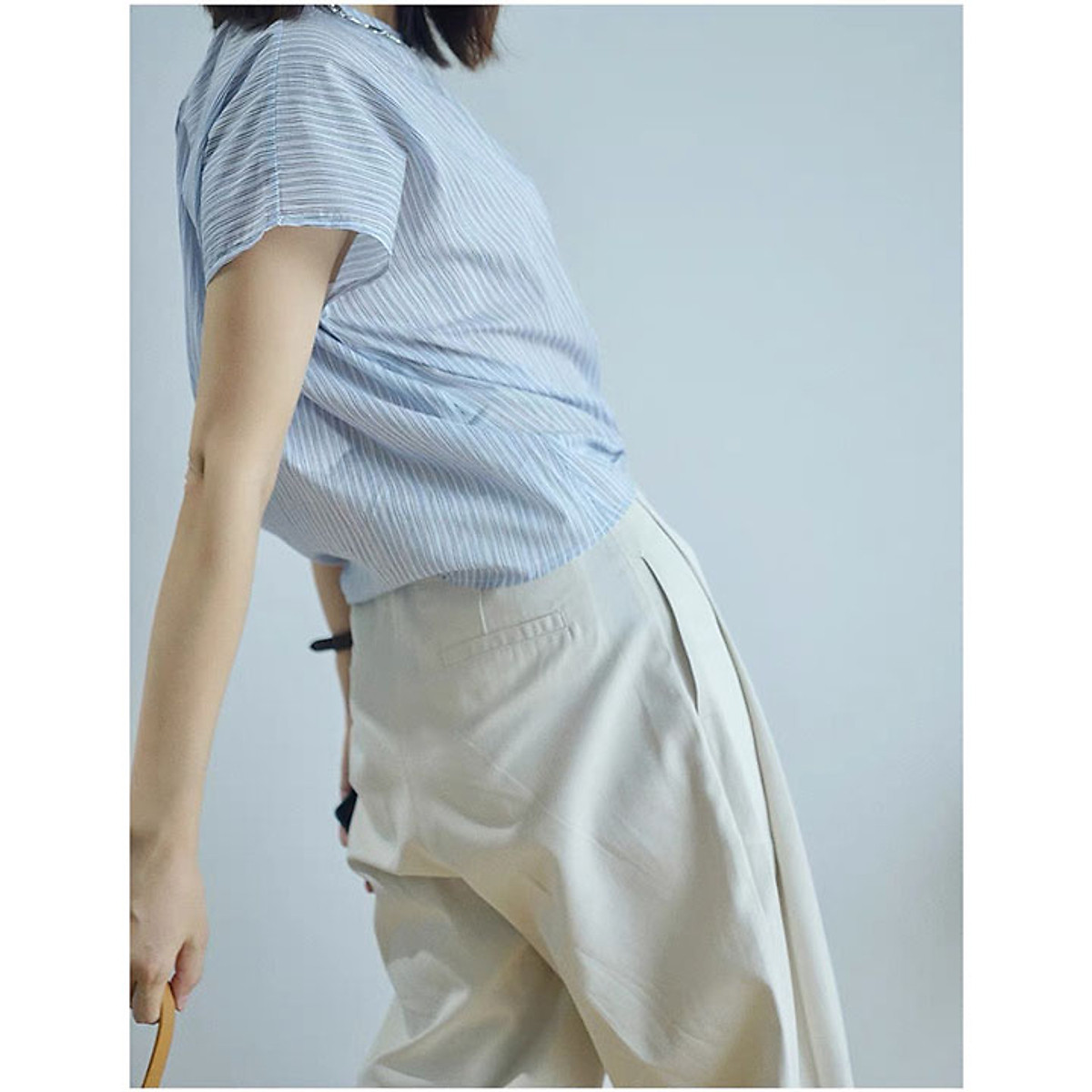 Quần tây nữ Linen Premium, có thể chuyển từ dáng ống rộng sang dáng baggy trẻ trung