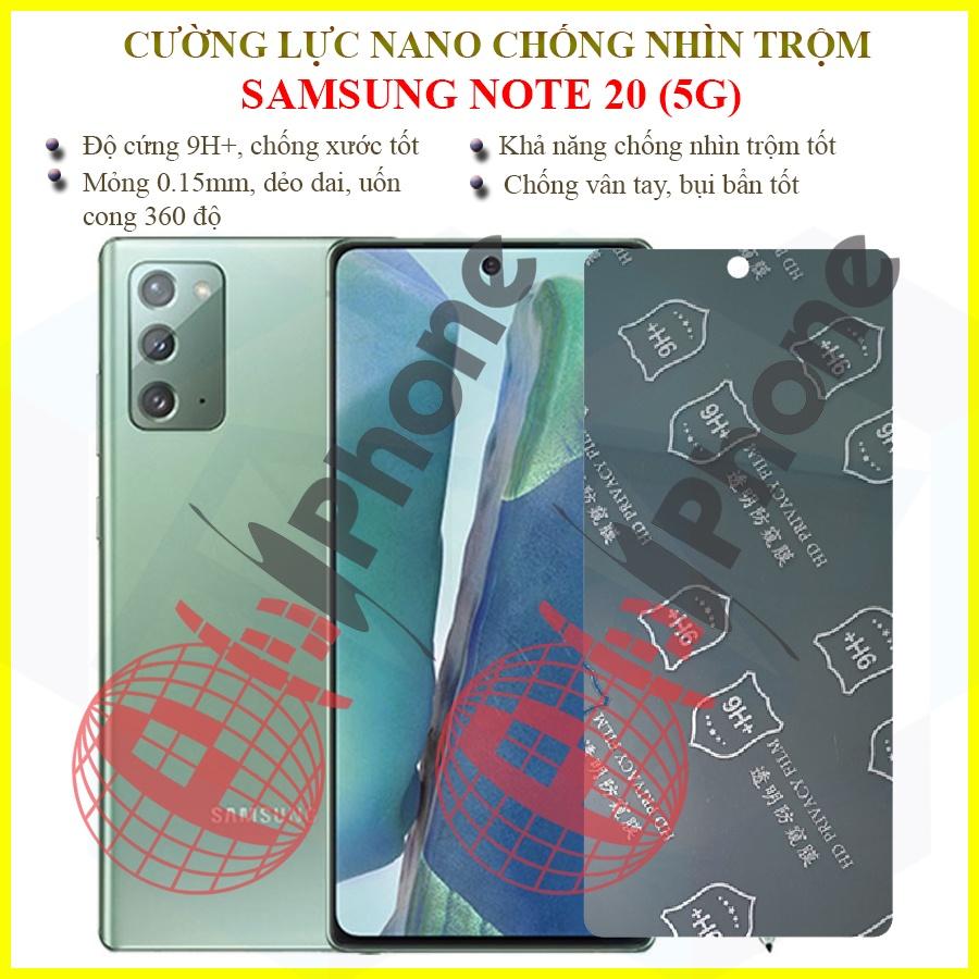 Dán chống nhìn trộm Samsung Note 20, Note 20 5G - Dán cường lực dẻo nano 9H