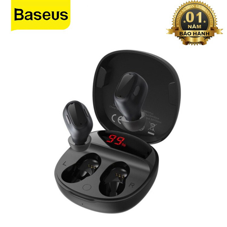 Tai Nghe Nhét Tai Không Dây Baseus Wm01 Plus Bluetooth 5.0 Stereo Mini (Enock True Wireless Earphones) - Hàng Chính Hãng