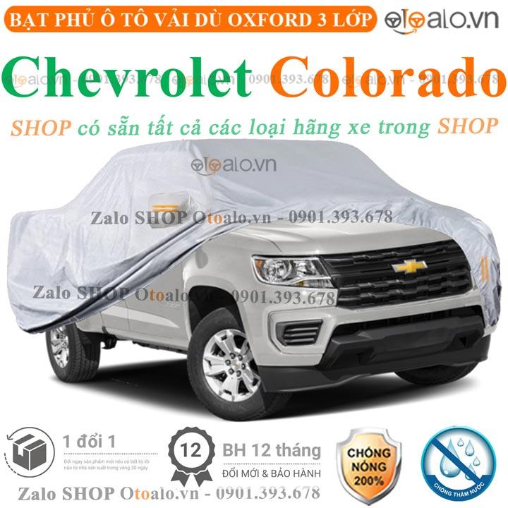 Bạt che phủ xe ô tô Chevrolet Colorado 3 lớp cao cấp