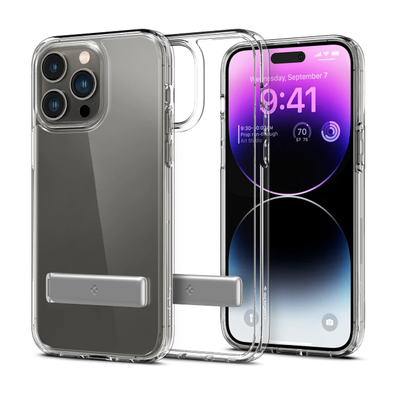 Ốp lưng SPIGEN dành cho iPhone 14 Promax Ultra Hybrid S Crystal Clear - Hàng chính hãng