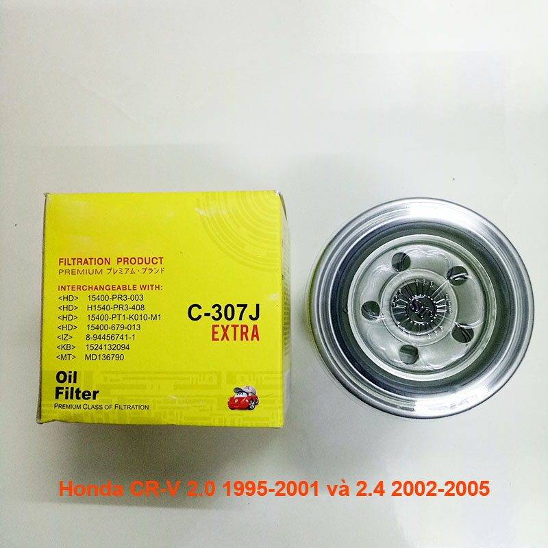 Lọc nhớt C307J-4 dùng cho Honda CR-V 2.0 1995-2001 và 2.4 2002-2005 15400-PCX-004