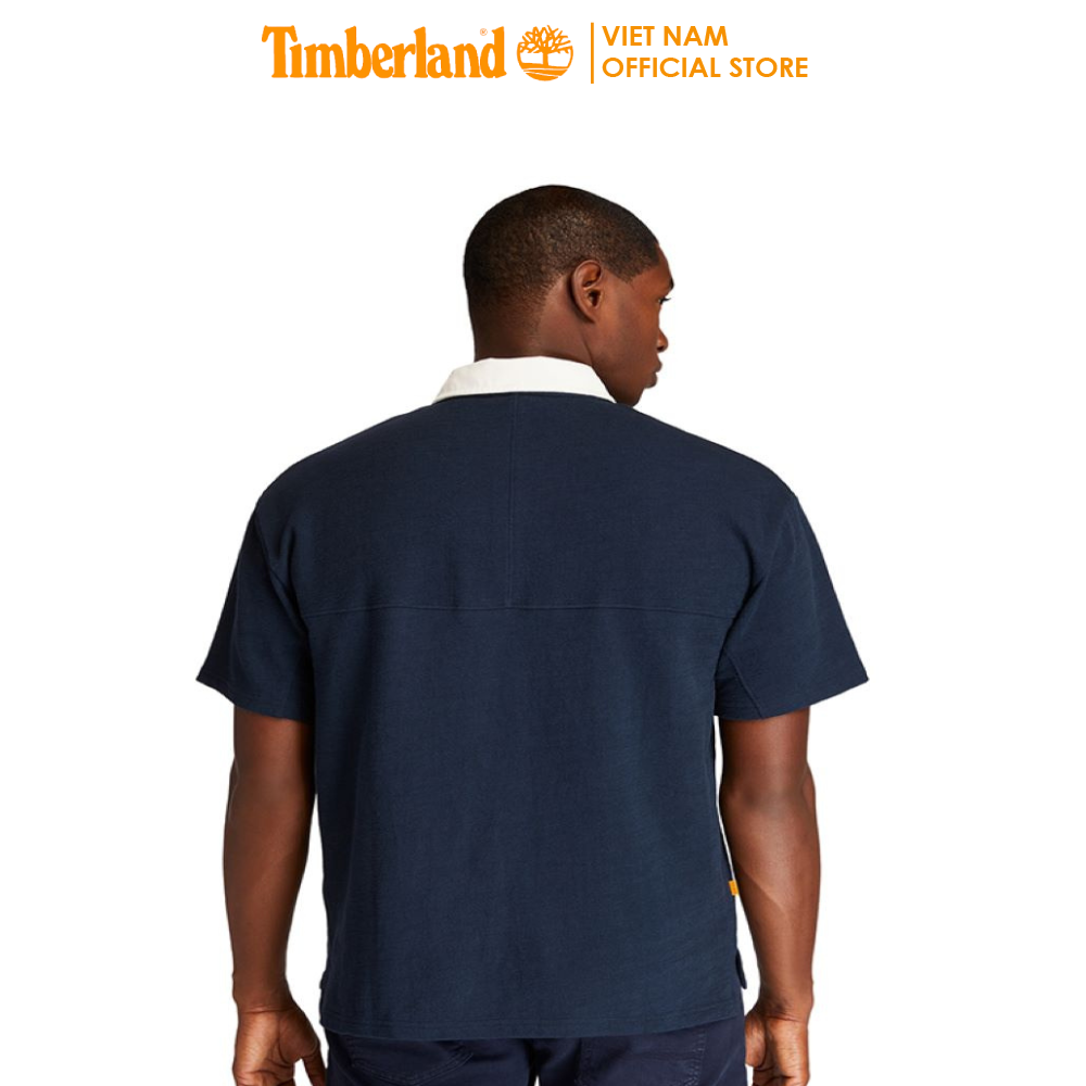 Áo Thun Nam Có Cổ Tay Ngắn Dệt Kim Timberland AF SS Winter Texture Polo - Dark Sapphire TB0A22Z744