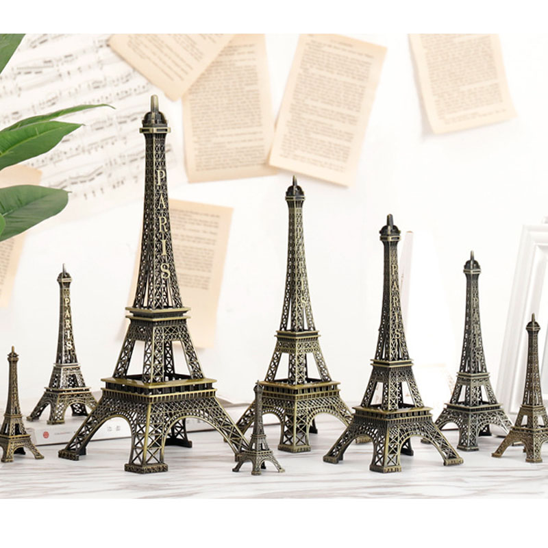 Mô hình Tháp Eiffel 3D bằng kim loại 25cm decor để bàn làm việc đẹp - Mô hình trang trí, Đồ decor kệ tủ phòng khách và quà tặng bạn bè