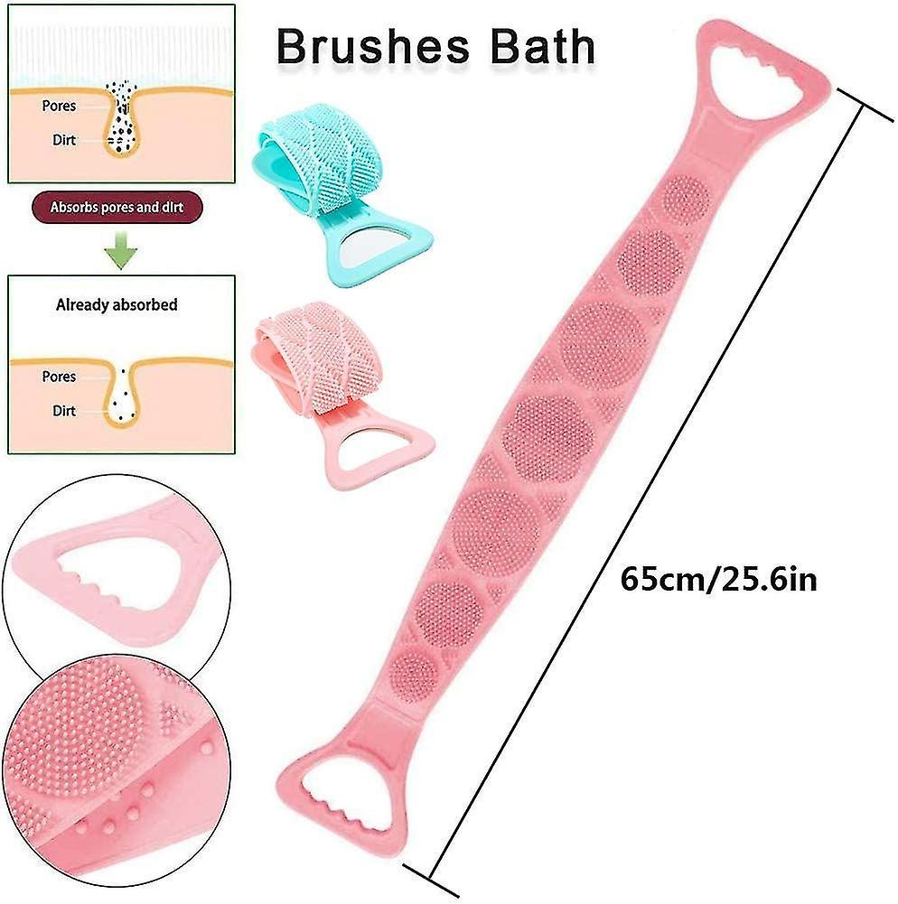 Bàn chải tắm phía sau silicone, bàn chải silicone silicon hai bên 2PCCS