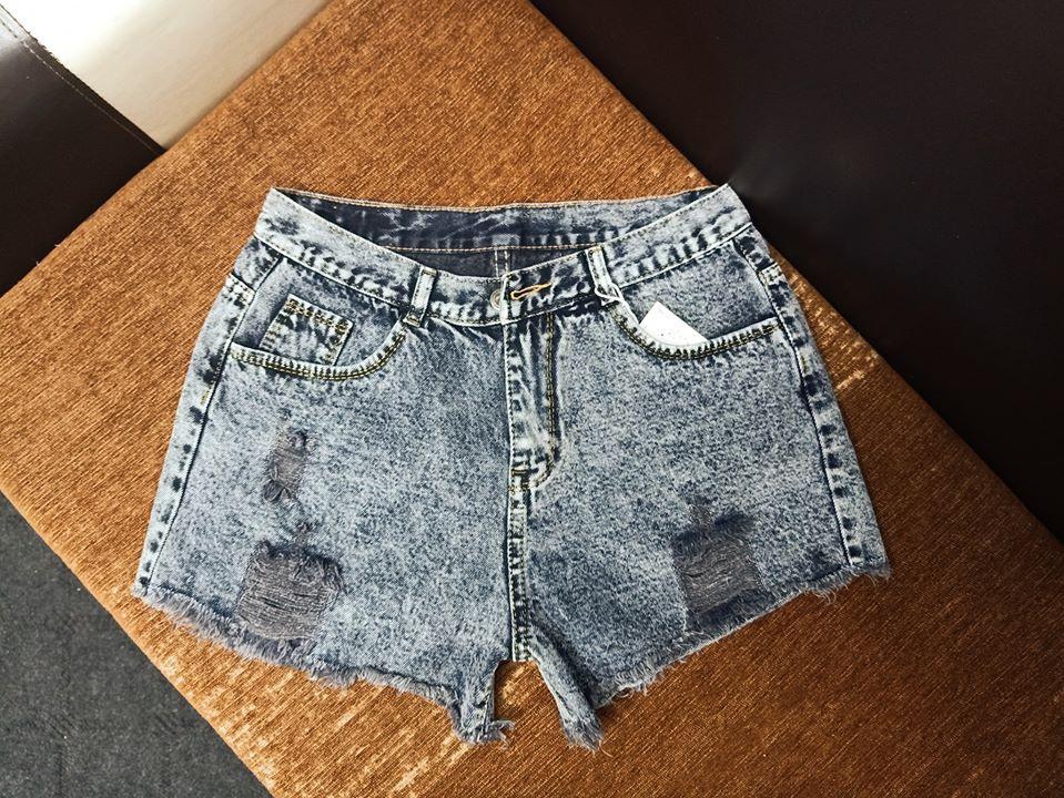 Quần Short Jean Nữ Rách Size 38 Kg - 75 Kg