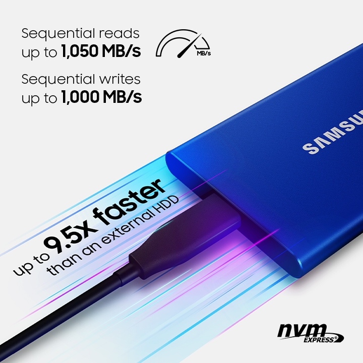 Ổ Cứng Di Động Samsung Portable SSD T7 1TB MU-PC1T0 - Hàng Chính Hãng