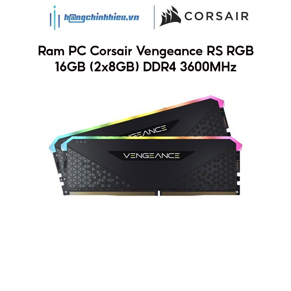 Ram PC Corsair Vengeance RS RGB 16GB (2x8GB) DDR4 3600MHz CMG16GX4M2D3600C18 Hàng chính hãng