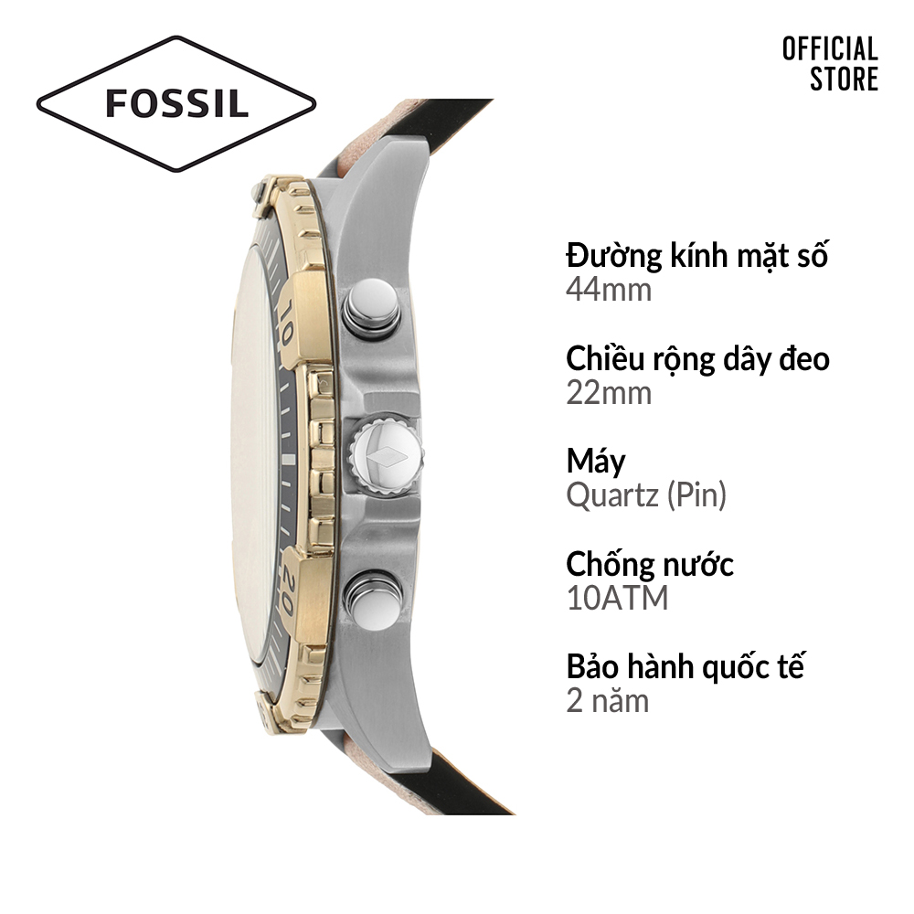 Đồng hồ nam FOSSIL Garret dây da FS5625 - màu nâu