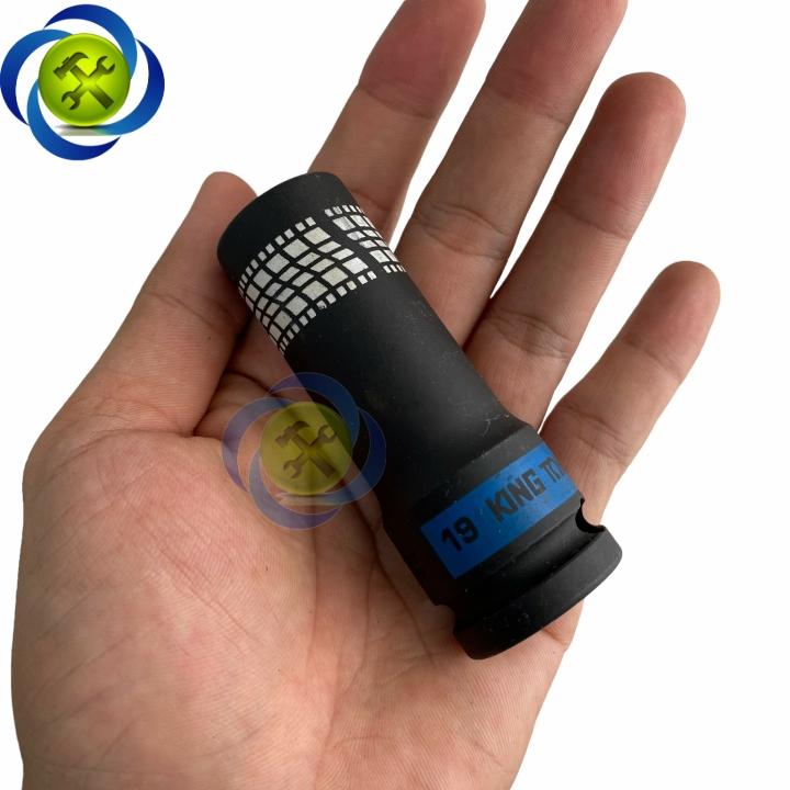 Tuýp 19mm đen dài mỏng Kingtony 441519M loại 1/2 có 6 cạnh