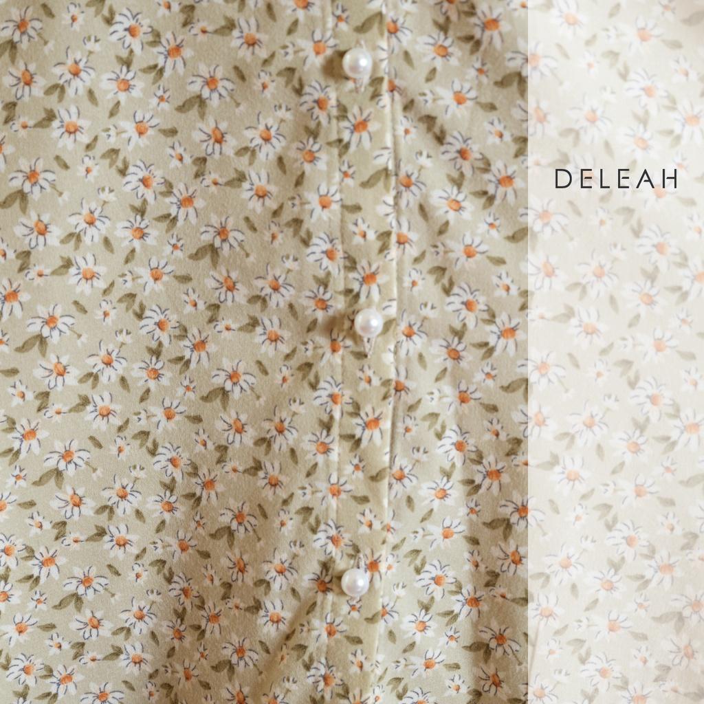 Đầm liền thân xoè tay lơ vê De Leah