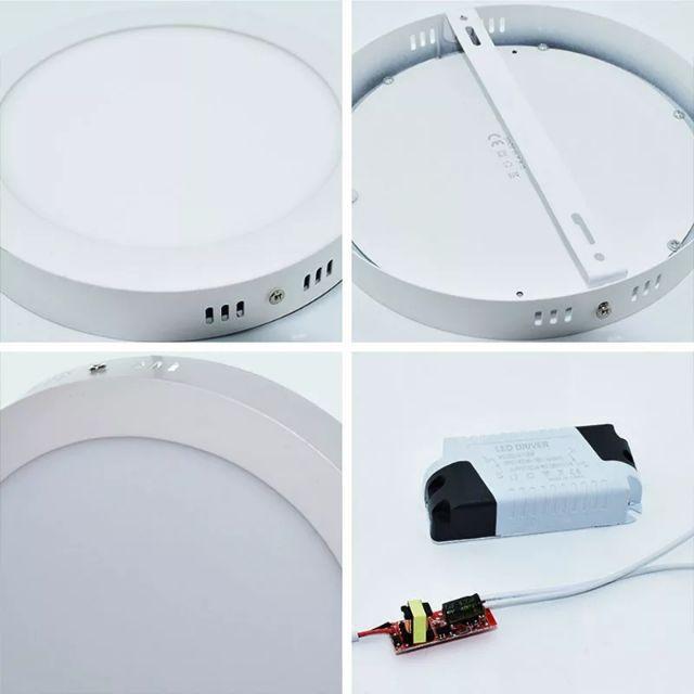 Đèn ốp nổi vuông 18w, Đèn ốp nổi tròn 18w, đèn ốp nổi cỡ 220mm