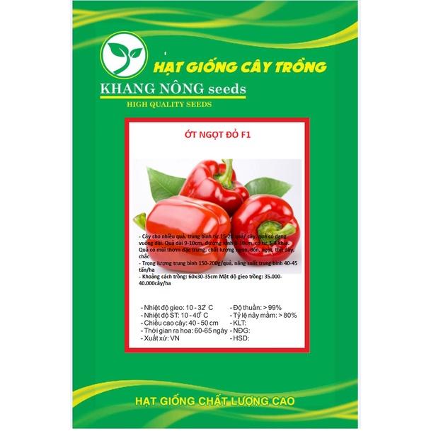 Hạt Giống Ớt Chuông Ngọt F1 Đỏ KNS3371 - Gói 10 hạt