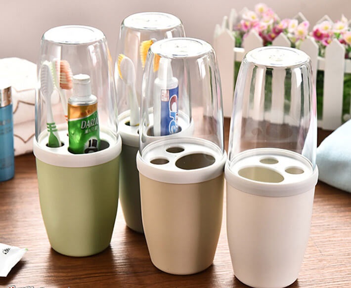 Hộp Đựng Bàn Chải Kem Đánh Răng Kèm Ly Chống Khuẩn 2 Trong 1