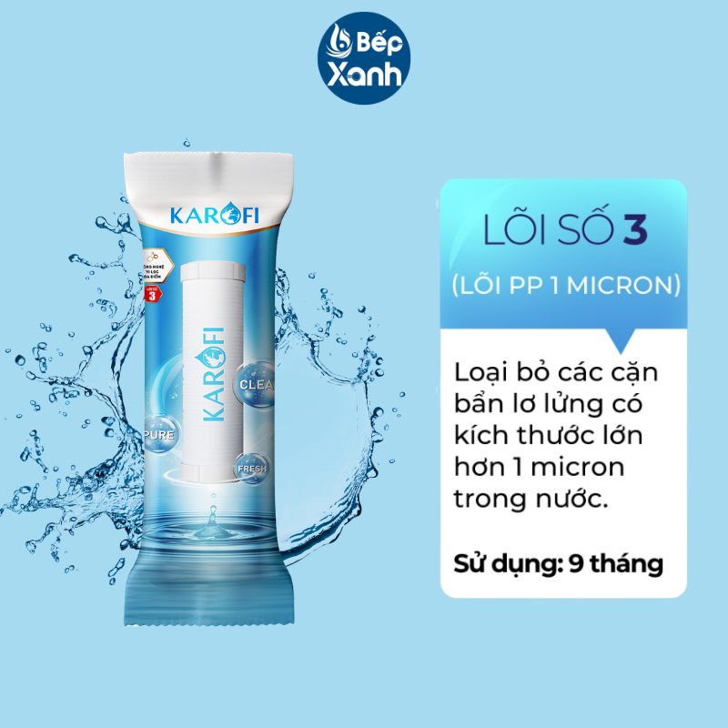 Combo 3 lõi lọc nước Karofi 1,2,3 chính hãng