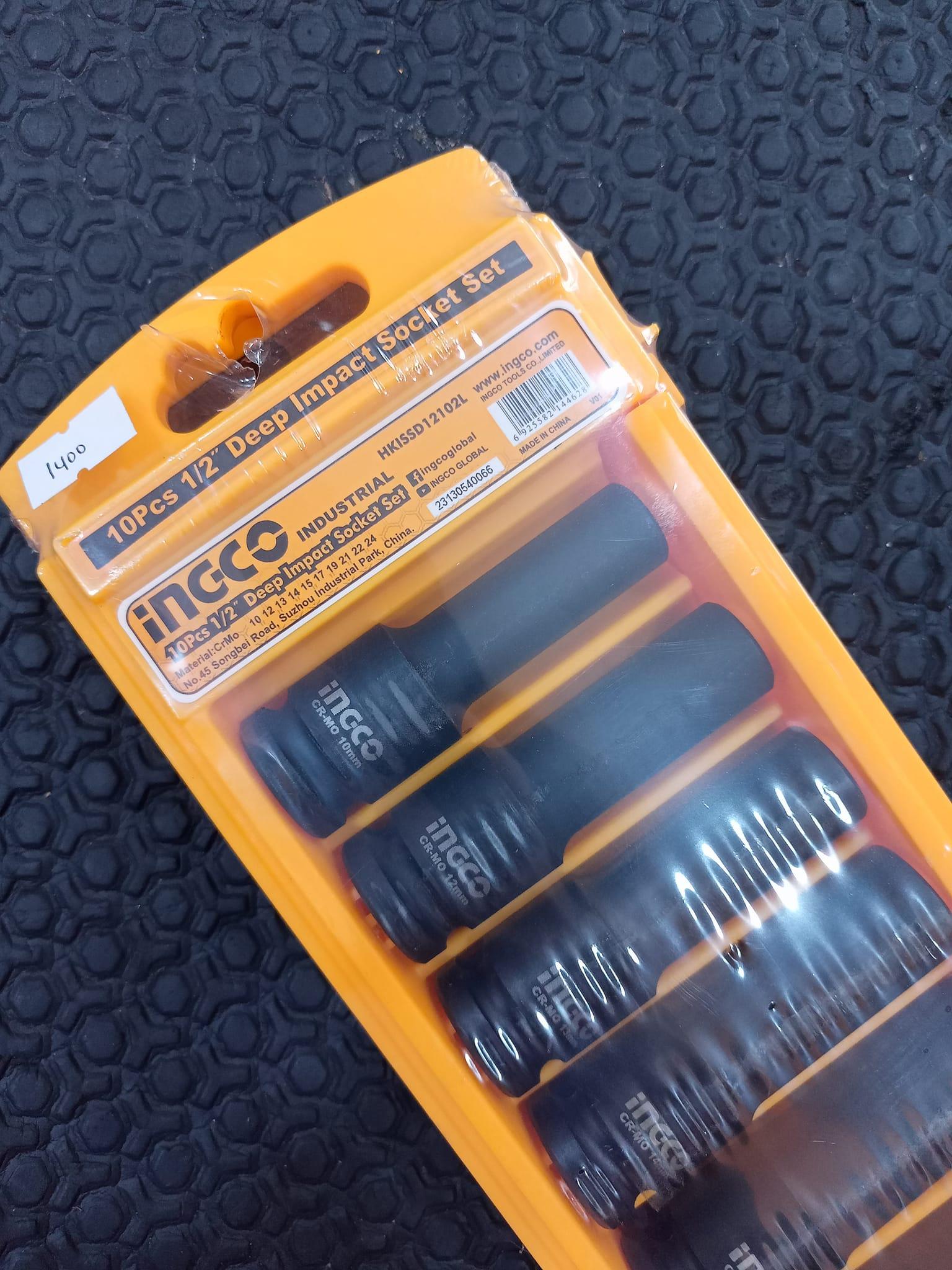 BỘ ĐẦU TUÝP DÀI 10 CHI TIẾT INGCO HKISSD12102L - HÀNG CHÍNH HÃNG