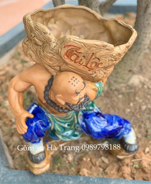 Tượng la hán cõng chậu TÀI LỘC