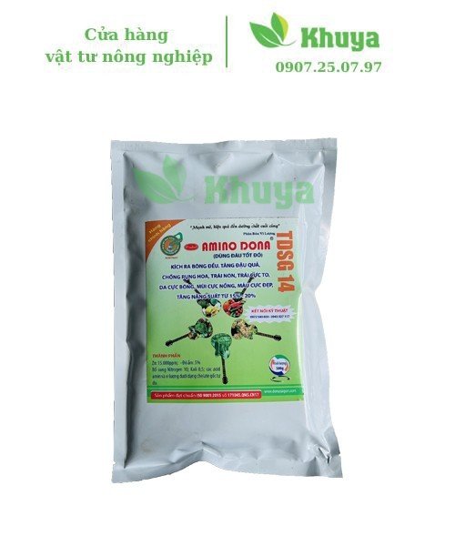 Phân bón vi lượng Amino Dona 500g Kích ra bông - Đậu quả - Màu cực đẹp