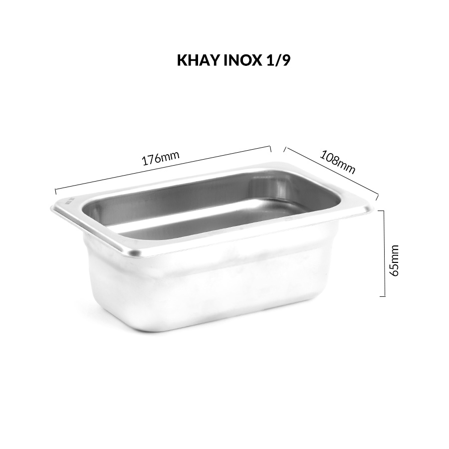 Khay Inox đựng thực phẩm, khay đựng thức ăn buffet  đủ size - inox 201