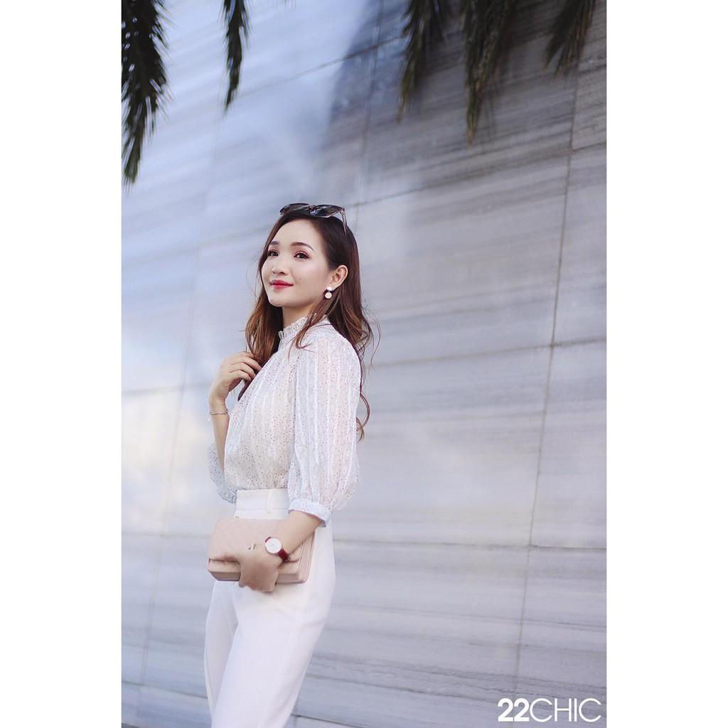 Quần tây ống suông đen trắng - 22CHIC