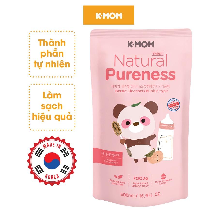 Nước rửa bình &amp; rau quả hữu cơ K-Mom Hàn Quốc thành phần tự nhiên dạng túi 500ml