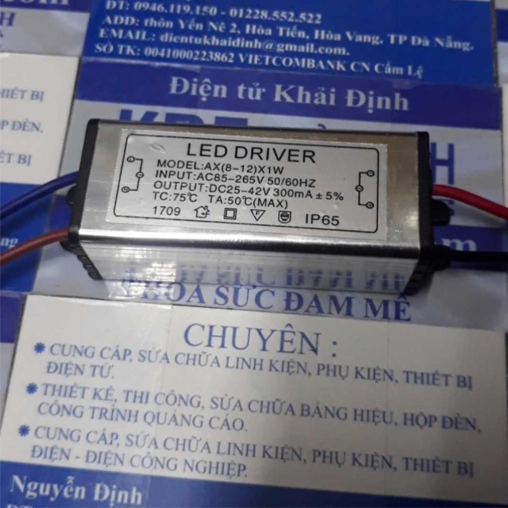 Driver LED, tăng phô LED 8-12x1W, các loại 9W/10W/12W, ngoài trời IP65 kde4046