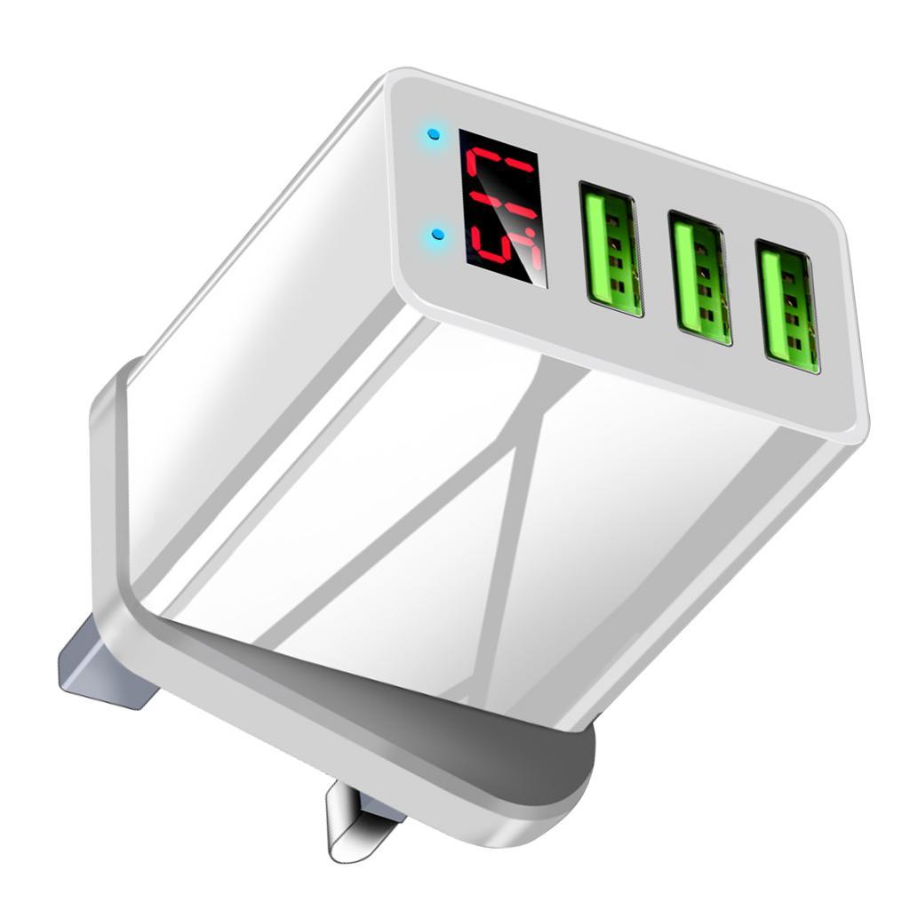 USB Charger 3-Port Desktop USB Charging Station Multiple Port