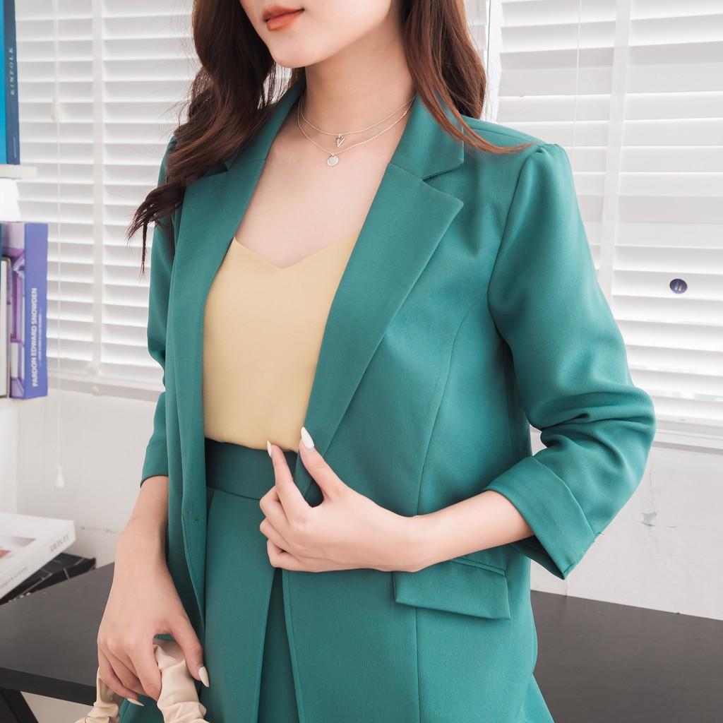 Hình ảnh Áo khoác blazer, áo vest nữ kiểu Hàn Quốc tay lỡ, chất vải đẹp, nhiều màu - Thời trang công sở WFstudios