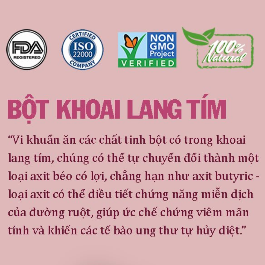 Bột khoai lang tím 3gr - Gói lẻ bột rau củ hỗn hợp cho bé Dalahouse - Dùng ăn dặm cho bé, tạo màu món ăn, hỗ trợ tiêu hóa, dinh dưỡng