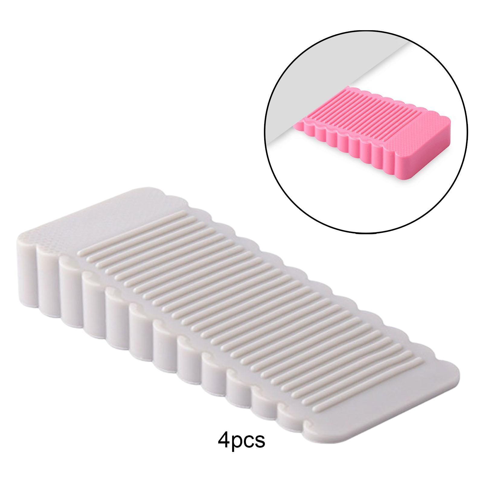 4 Pieces Safety Silicone Wedge Door Stopper Door Stop Stoppers for Kitchen
