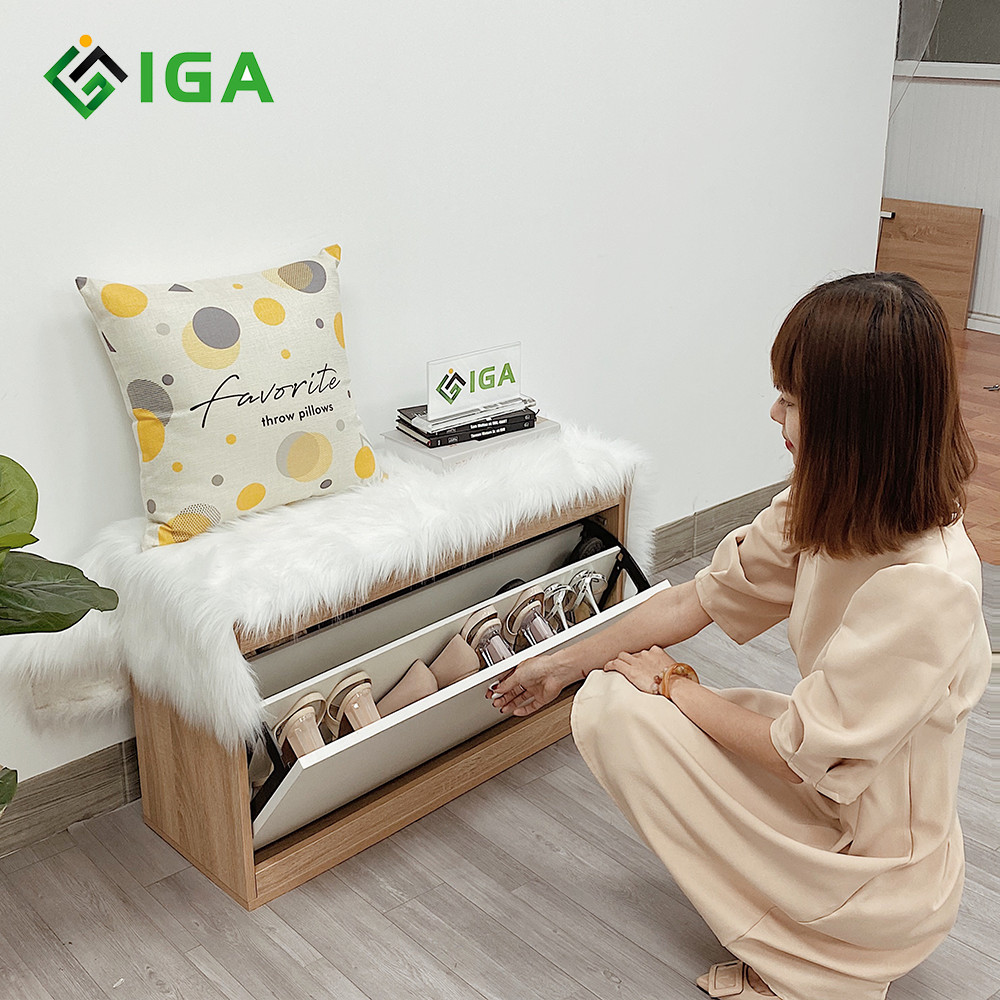 Tủ Giày Mini Cánh Lật 3 Tầng Hiện Đại Thương Hiệu IGA