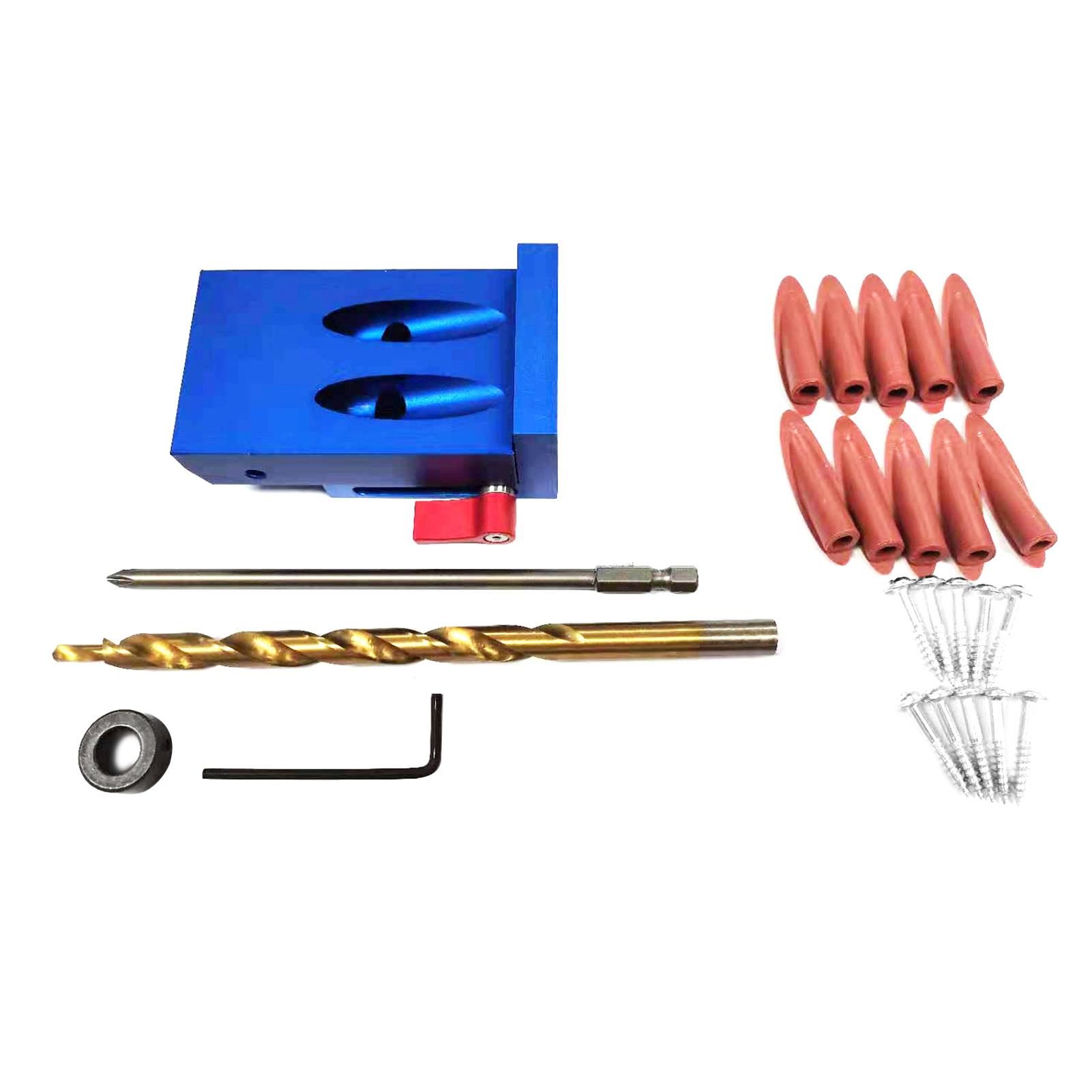 Pocket Hole Jig Kit System Wood Working Joinery Tool Set with Step Drill Bit Mini