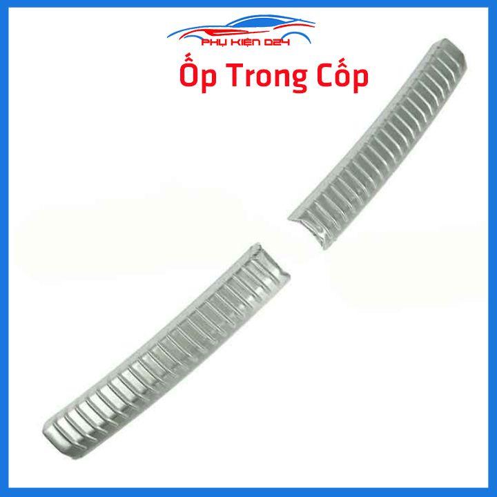 Ốp chống trầy cốp Grand I10 Hatchback inox sáng bóng bảo vệ xe chống va đập
