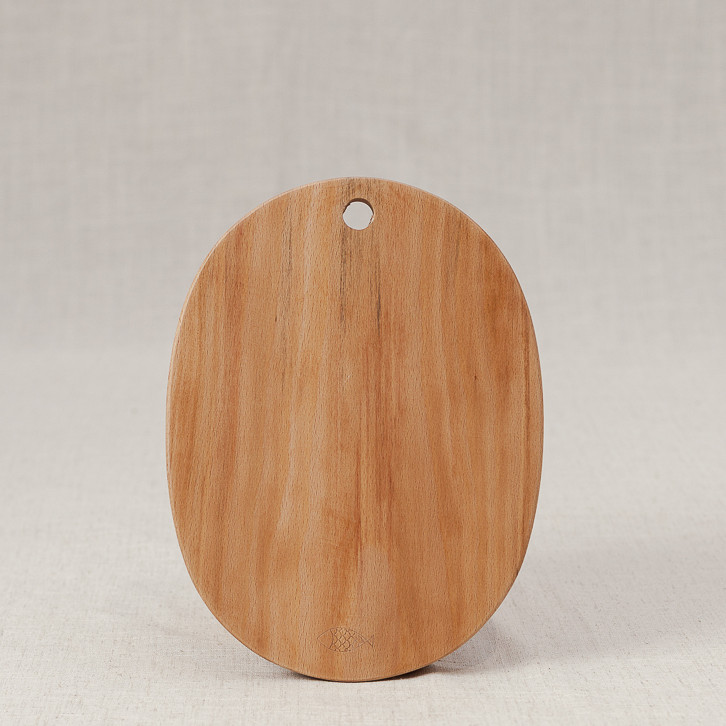 Thớt oval gỗ beech (24x18cm)