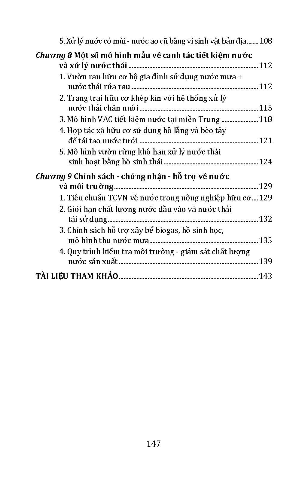 Nông Nghiệp Hữu Cơ - Canh Tác Tiết Kiệm Nước Và Xử Lý Nước Thải