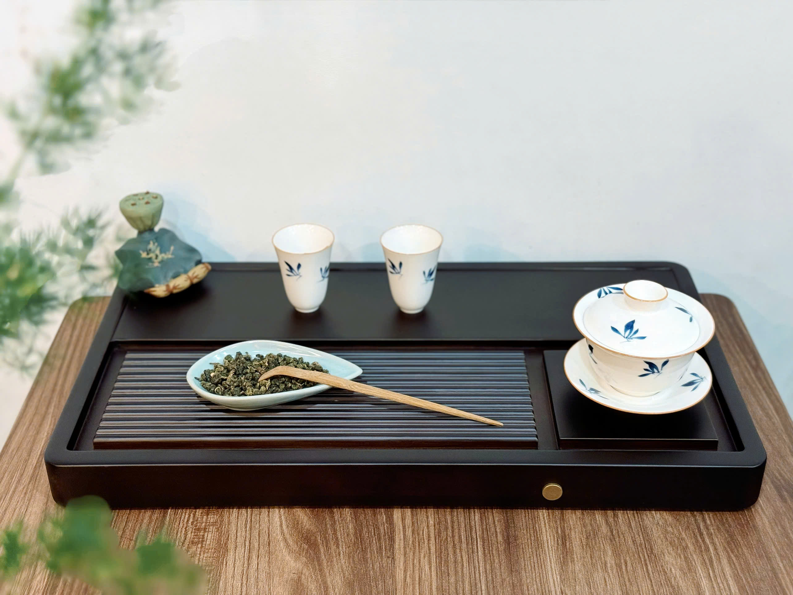 KHAY TRÀ GỖ NGUYÊN KHỐI NHỎ GỌN - TIỆN LỢI - BỀN BỈ - KÍCH THƯỚC 50x28x4CM - WOOD TEA TRAY