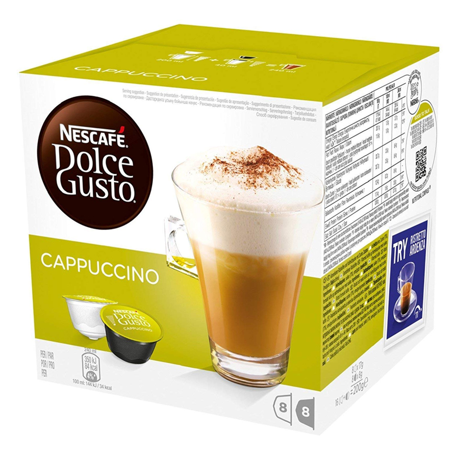 Combo 1 Máy Pha Cà Phê NESCAFÉ Dolce Gusto Eclipse Red + 2 Capsule (Cappuccino + Espresso) - Hàng chính hãng