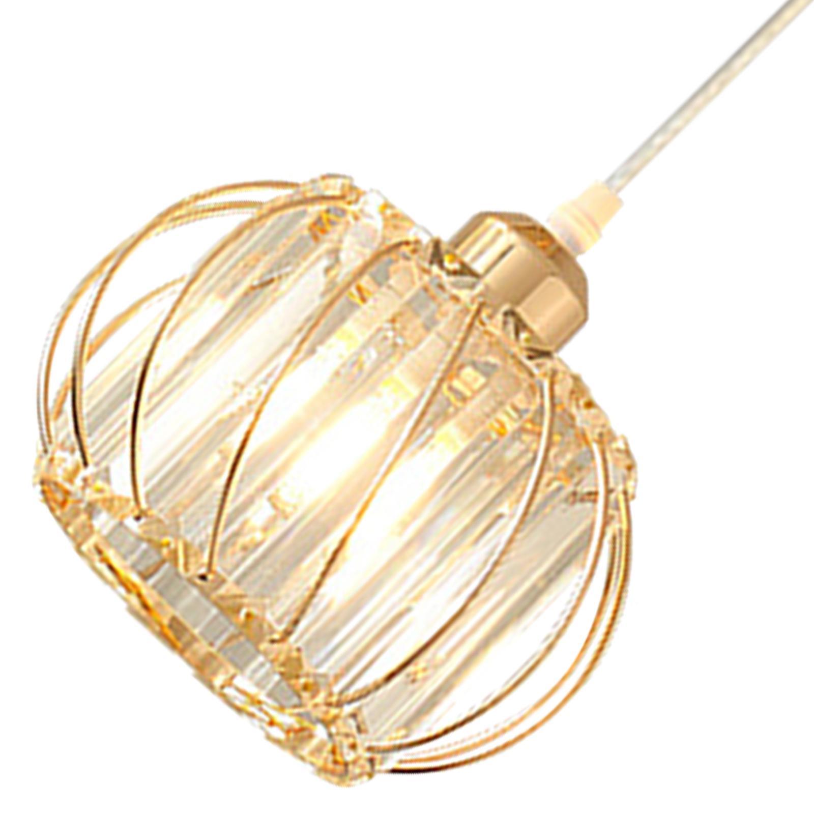 3 Light Crystal Pendant Light Fixture Modern Adjustable for Dining Room Restaurant