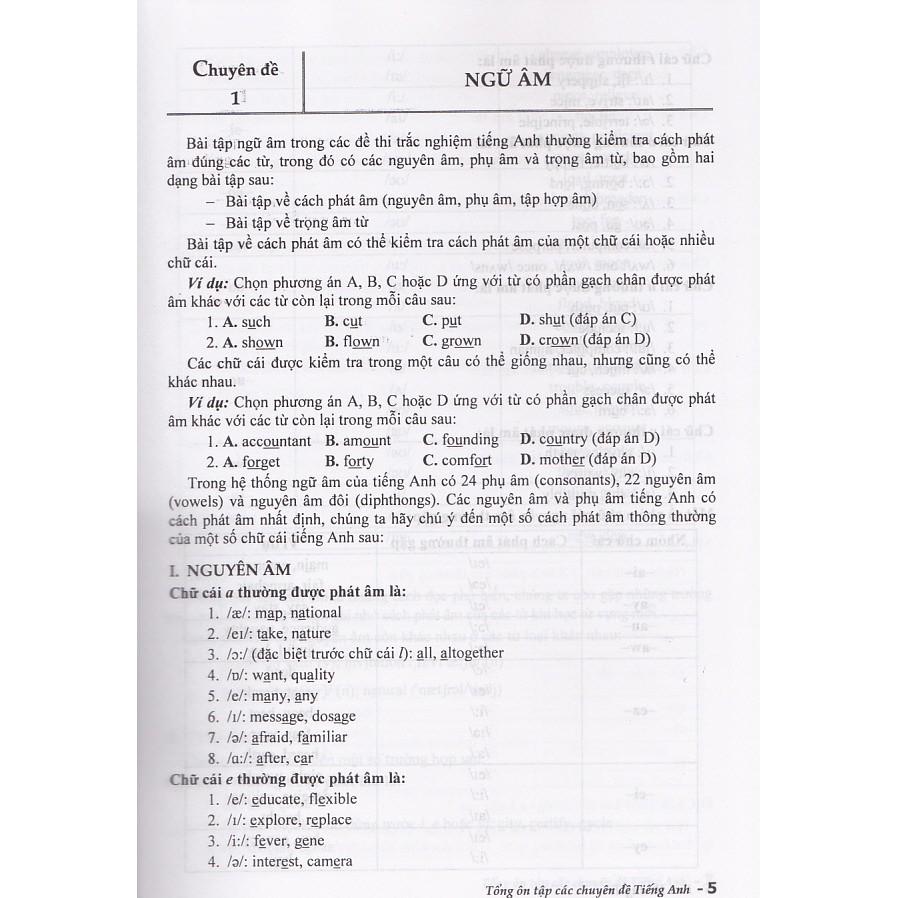 Sách - Tổng Ôn Tập Các Chuyên Đề Tiếng Anh