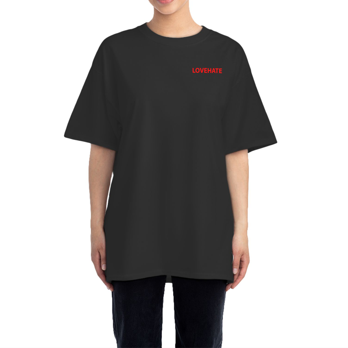 Áo Thun Nữ 100% Cotton In Logo Chữ LOVEHATE