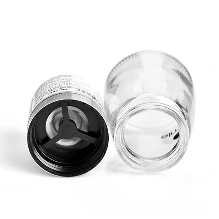Lọ xay tiêu thủy tinh và cối sứ viền Inox Emich EL-7155 - Hàng chính hãng