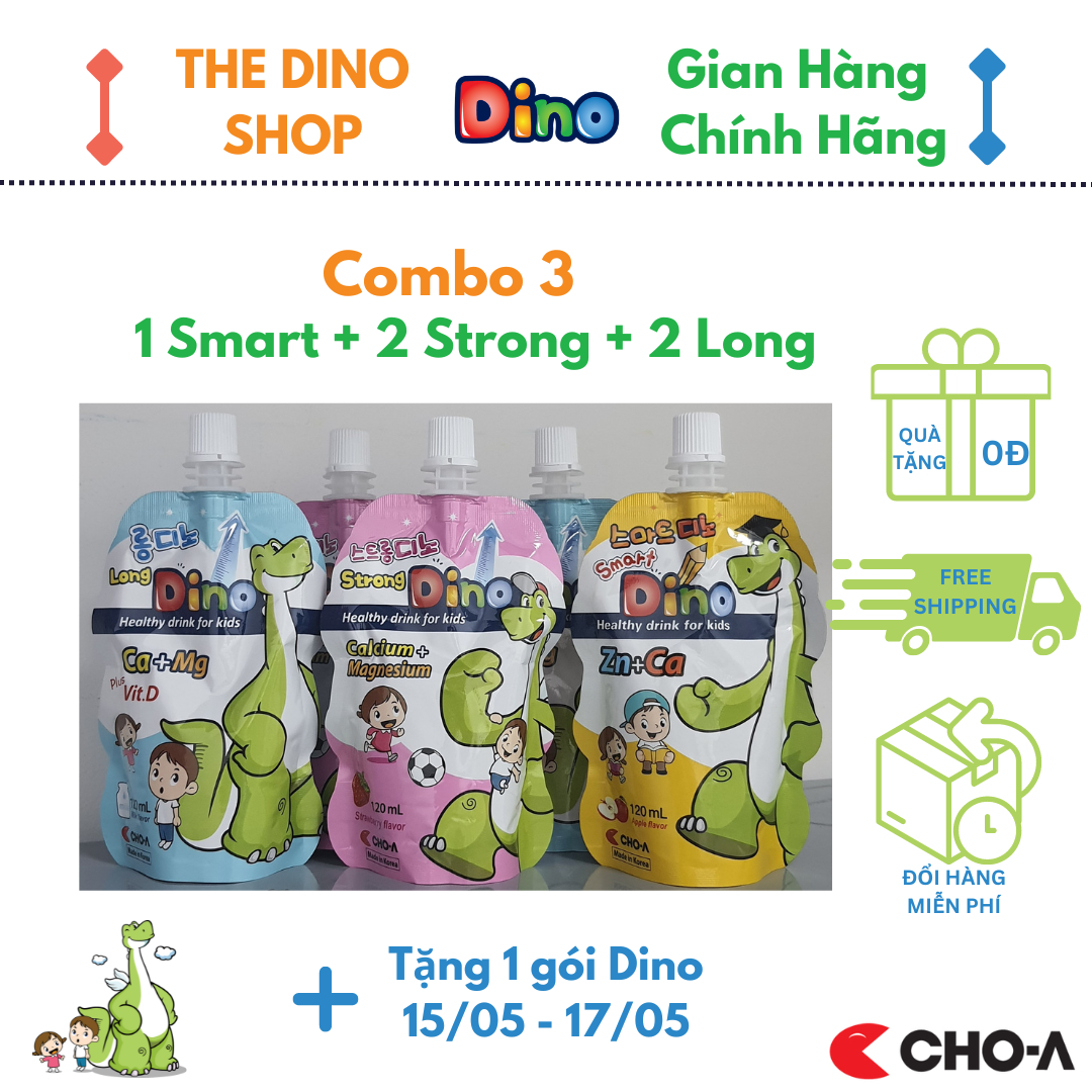 Combo 5 Gói Nước Trái Cây Dino Bổ Sung Vitamin Phù Hợp Cho Trẻ Từ 3 Tuổi (Hàng Nhập Khẩu)