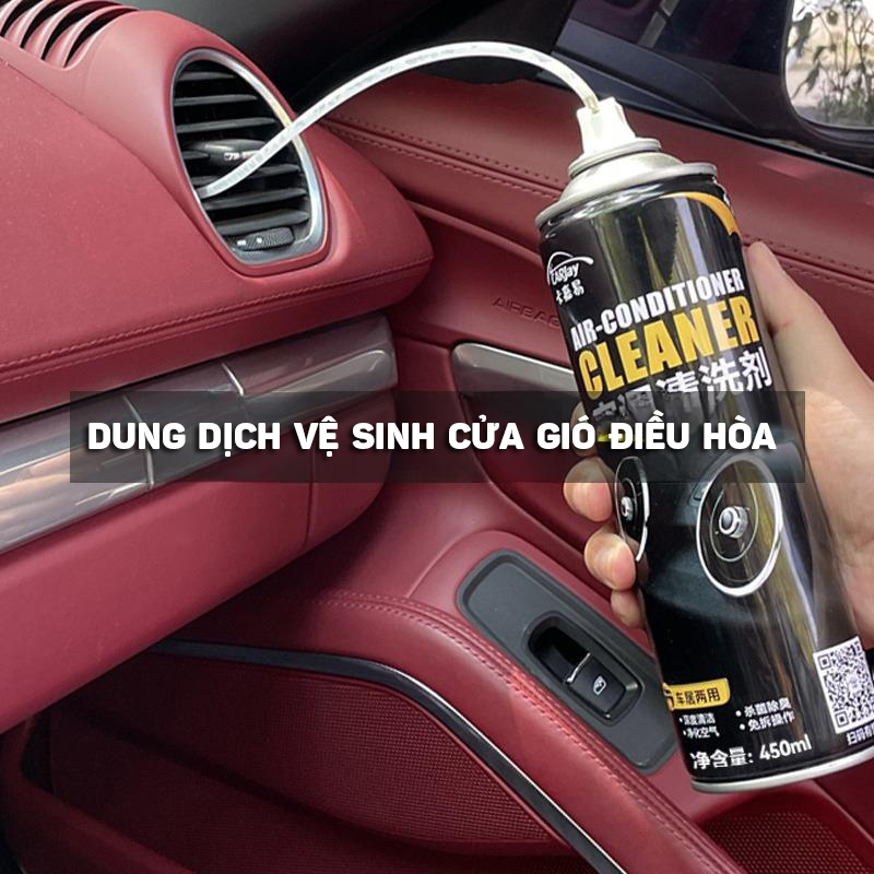 Dung Dịch Vệ Sinh Cửa Gió Điều Hòa AIR-CONDITIONER CLEANER CARJAY 500ML - Làm Sạch, Khử Mùi, Bảo Dưỡng Điều Hòa Xe Ô Tô