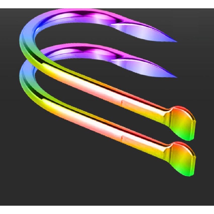 Lưỡi Câu Cá CJF, Lưỡi Câu TiTan 7 Màu Có Ngạnh Cao Cấp Chuyên Câu Đài,Câu Đơn LC-8