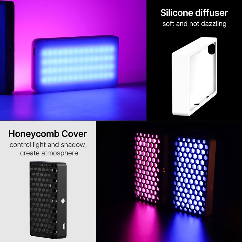 Đèn LED Đổi Màu RGB (2500K-9000K) - Đèn trợ sáng tích hợp 20 loại hiệu ứng ánh sáng động độc đáo Ulanzi LT002 RGB - Hàng Nhập Khẩu