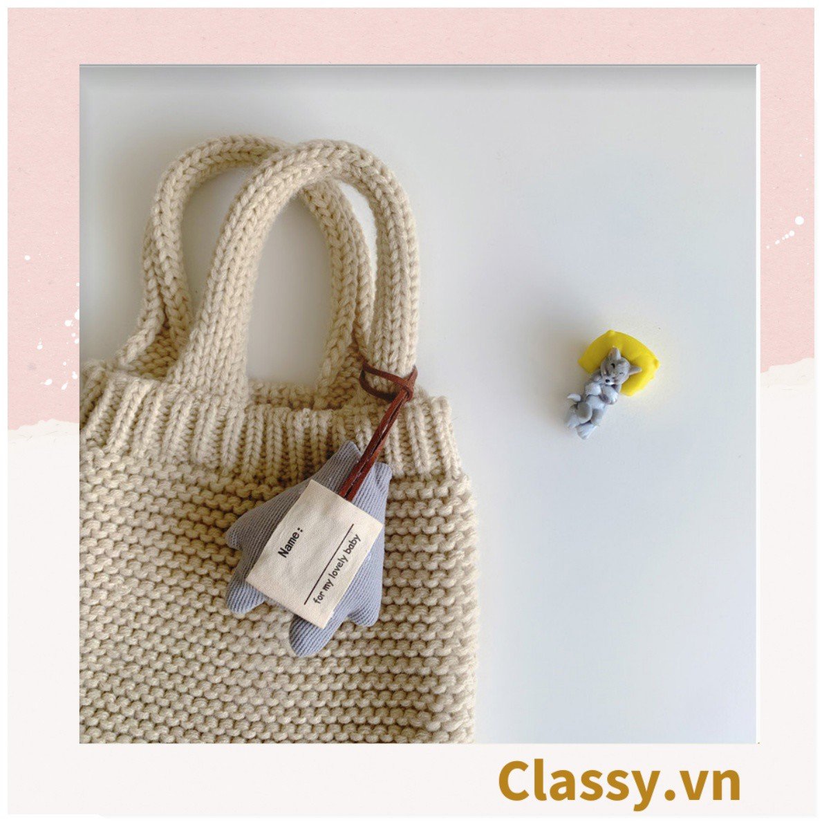 Classy Móc khóa mặt gấu nhiều màu, móc khóa điện thoại, sổ tay treo thẻ tên, buộc lên hành lý, treo lên xe PK1518